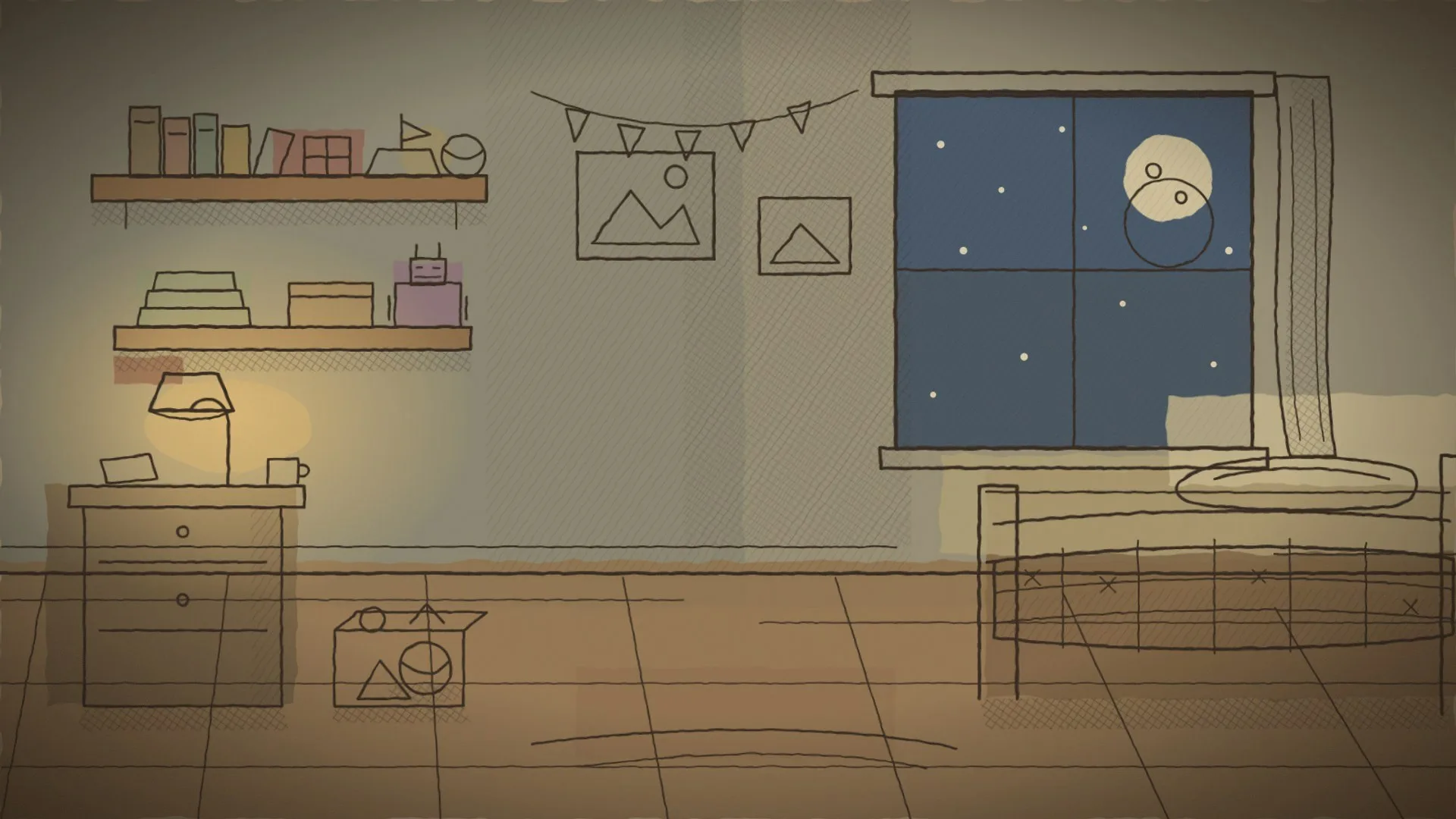 Bedroom at night